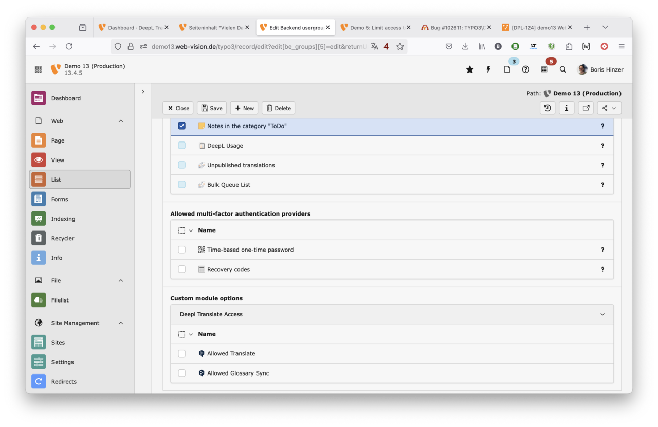 Disallow user access to DeepL translations